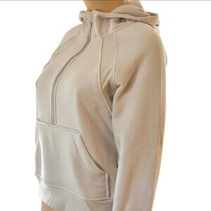 Danskin Cream Quarter Zip Hoodie Pullover Size small